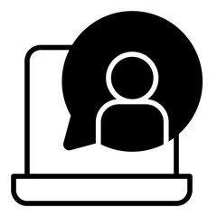 Video Call line glyph icon