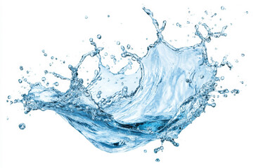 Water splash shape isolated on white background