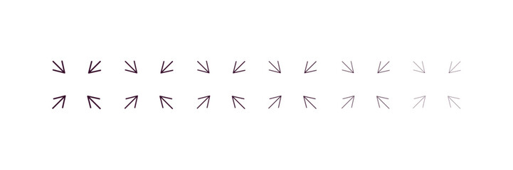 reduce outline icon. Linear vector from user interface concept. 6 different line style reduce icon included thin, light, regular, medium, bold, black