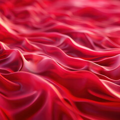Fototapeta premium close up square abstract illustration of shiny red waves flowing wallpaper background