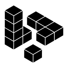 Premium design icon of building blocks