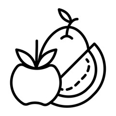Fruits icon style