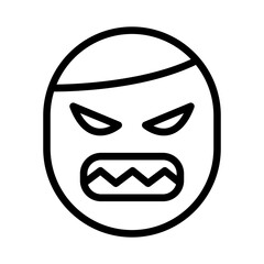 Angry face icon