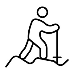Person Hiking icon style
