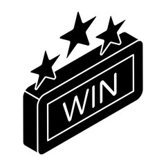 Modern design icon of win board  