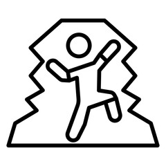 Indoor Rock Climbing icon style