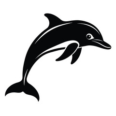 dolphin silhouette design vector