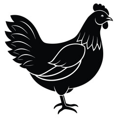 chicken silhouette design vector
