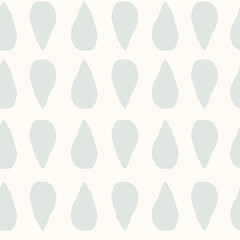 Hand drawn Minimal Neutral Seamless Pattern with Abstract Shapes. Pale pastel colored neutral endless background with droplets. Repeat vector illustration.