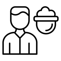 Fototapeta premium Hunger icon style