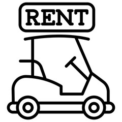 Buggy Rental icon style