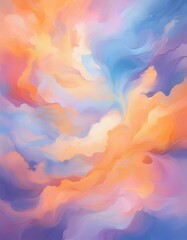 Abstract painting of clouds