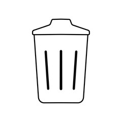 Trash can icon, vector illustration 
