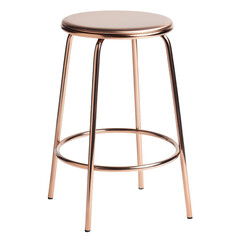 Copper metal round stool with sleek and minimalist design perfect for modern interior decor home...