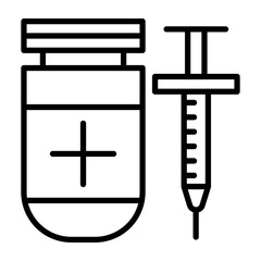 Vaccine icon style