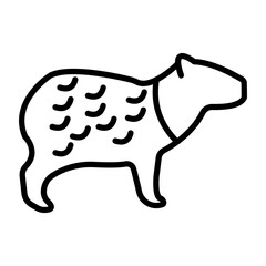 Capybara icon style