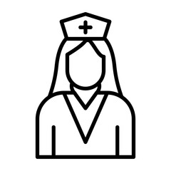 Nurse Female icon style