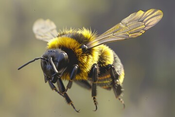 Cartoon Bee flying Animation With full Alpha channel