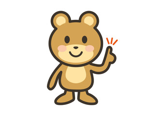 ポイントを説明するかわいいくまさんのイラスト