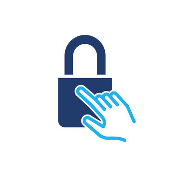 recommend clip art: lockpad and hand colored icon vector design good for web or mobile app