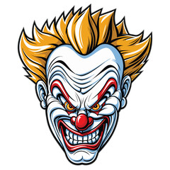 Clown face logo
