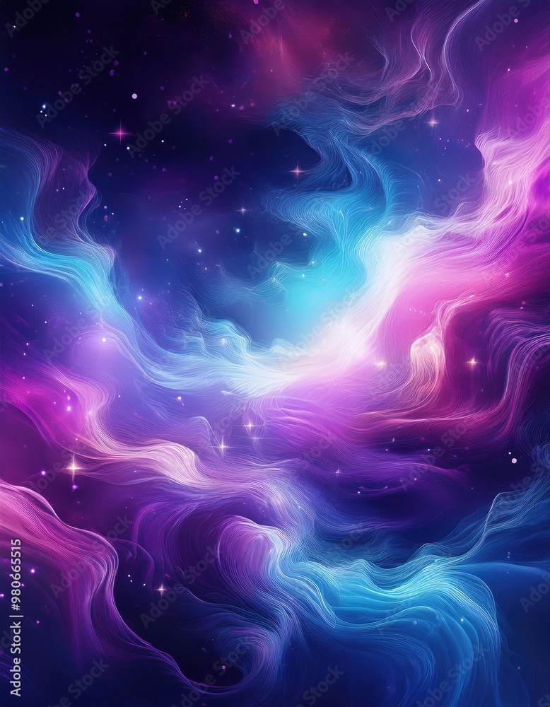 Sticker purple and blue nebula