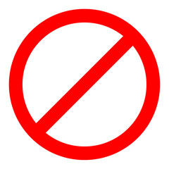 Red Prohibition No Entry Mark Vector Illustration