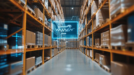 a modern shipment tracking system in a warehouse through virtual technology system 