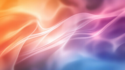 Obraz premium Dynamic waves of vibrant colors blending softly. 