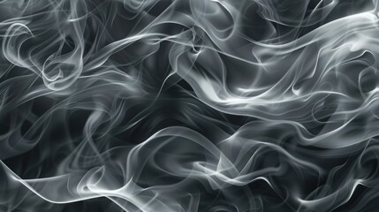 Fototapeta premium White abstract smoke wave background mixed with black smoke, in creative abstract style