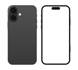 New smartphone mock-up. Vector illustration.