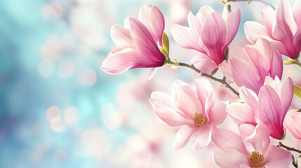 Obraz premium A close-up view of a flower on a branch. Suitable for various uses magnolia flower isolated on white