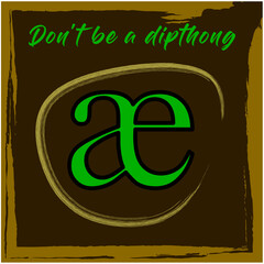 Don't be a dipthong - alphabet play illustration 