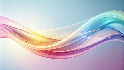 Fototapeta premium Elegant fluid design showcases flowing curves and soft pastel hues, a harmonious balance that exudes tranquility and