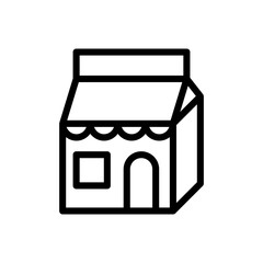 Shop building icon