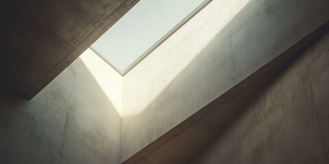 Fototapeta premium Sunlight through a skylight in a room.