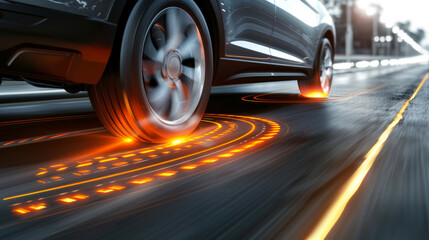Understanding electronic stability control in vehicles during dynamic driving conditions at night on a city road