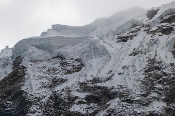 snow covered mountains
