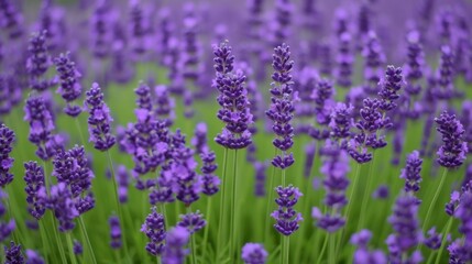 Obraz premium Lavender Flowers in Bloom: A Field of Purple Delights