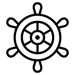 Obraz premium Pirate wheel icon