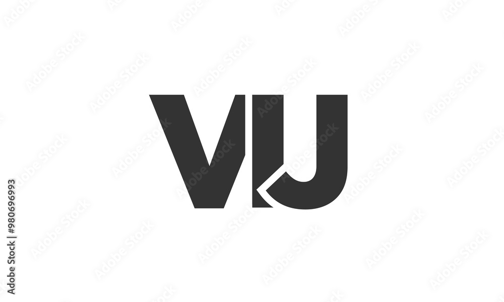 Fototapete vij logo design template with strong and modern bold text. initial based vector logotype featuring s