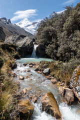 waterfall in the mountains