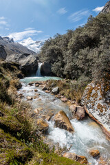 waterfall in the mountains