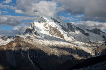 peaks in the snow