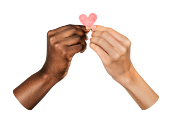 Png two hands holding heart, transparent background
