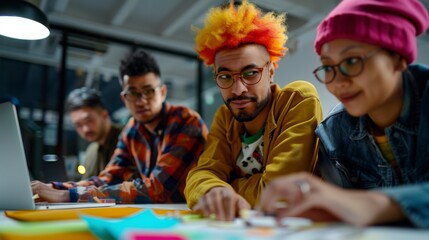 Creative Graphic Designers Embracing Blockchain Technology in a Modern Workspace