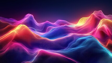Fototapeta premium 3D rendering of silk ribbon ribbon technology background abstract curve