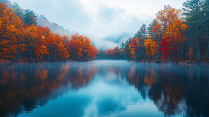 Fototapeta premium Serene Nature Landscape Wallpaper: High-Quality Scenic Backgrounds in Full HD