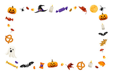 Obraz premium Halloween png frame, transparent background