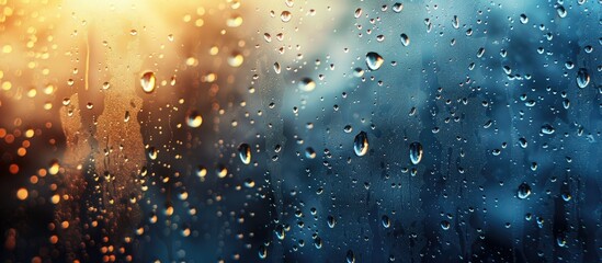 Add a touch of realism with overlays of rain drizzles and water droplets on a blank background for your copy space image